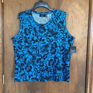 Ella lightweight sleeveless top with floral print size XL